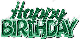 Green - Cursive & BB Happy Birthday Statement
