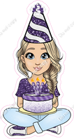 Purple - Light Skin Tone - Blonde - Birthday Girl w/ Variants