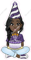 Purple - Dark Skin Tone - Birthday Girl w/ Variants