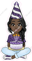 Purple - Dark Skin Tone - Birthday Girl w/ Variants