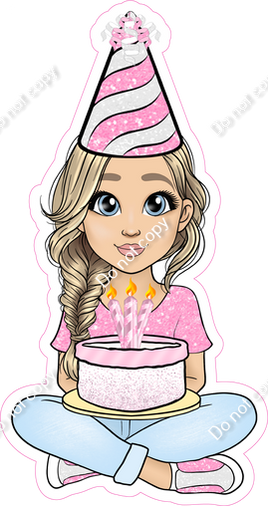 Baby Pink - Light Skin Tone - Blonde - Birthday Girl w/ Variants