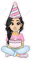 Baby Pink - Light Skin Tone - Black Hair - Birthday Girl w/ Variants