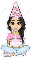 Baby Pink - Light Skin Tone - Black Hair - Birthday Girl w/ Variants