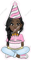 Baby Pink - Dark Skin Tone - Birthday Girl w/ Variants