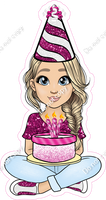 Hot Pink - Light Skin Tone - Blonde - Birthday Girl w/ Variants