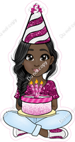 Hot Pink - Dark Skin Tone - Birthday Girl w/ Variants