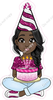 Hot Pink - Dark Skin Tone - Birthday Girl w/ Variants