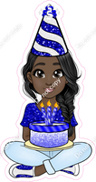 Blue - Dark Skin Tone - Birthday Girl w/ Variants