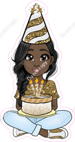 Gold - Dark Skin Tone - Birthday Girl w/ Variants