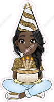 Gold - Dark Skin Tone - Birthday Girl w/ Variants