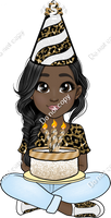 Gold Leopard - Dark Skin Tone - Birthday Girl w/ Variants