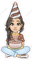 Rose Gold - Light Skin Tone - Brown Hair - Birthday Girl w/ Variants