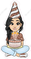 Rose Gold - Light Skin Tone - Black Hair - Birthday Girl w/ Variants