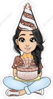 Rose Gold - Light Skin Tone - Black Hair - Birthday Girl w/ Variants