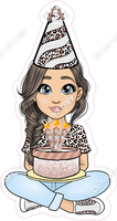 White Leopard - Light Skin Tone - Brown Hair - Birthday Girl w/ Variants