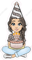 White Leopard - Light Skin Tone - Brown Hair - Birthday Girl w/ Variants