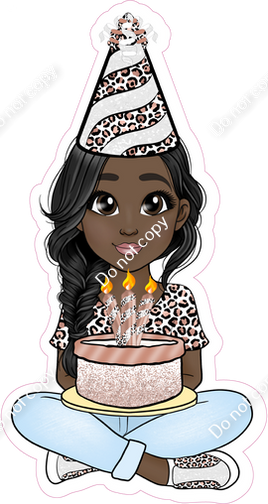 White Leopard - Dark Skin Tone - Birthday Girl w/ Variants