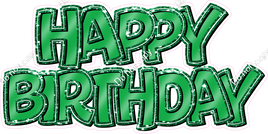 Flat Green BB Happy Birthday Statement