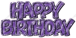 Flat Purple BB Happy Birthday Statement