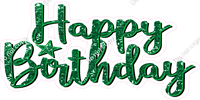 Green - Cursive - Happy Birthday Statement w/ Variants