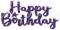 Purple - Cursive - Happy Birthday Statement w/ Variants