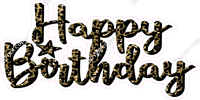 Gold Leopard - Cursive - Happy Birthday Statement w/ Variants