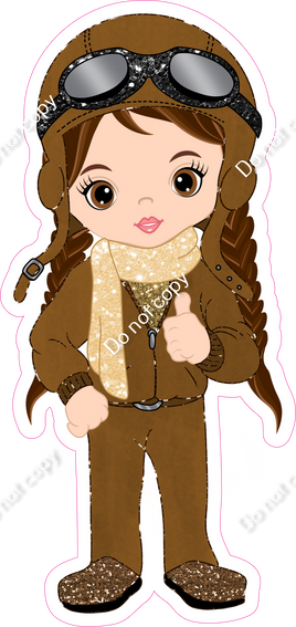 Aviator - Light Skin Tone - Brown Hair - Girl - Champagne