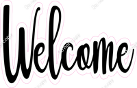 Welcome Back Cursive Sign Cursive Welcome Back Statements| Sign Swag USA