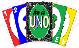 5 Game Cards - He is Uno w/ Variant