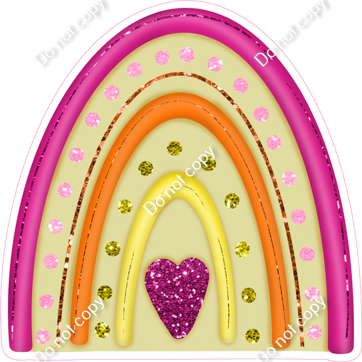 Orange And Yellow Rainbow W Variants Sign Swag Usa 8797