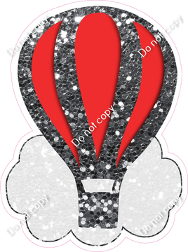 Cloud & Hot Air Balloon - Red & Silver w/ Variants