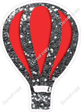 Hot Air Balloon - Red & Silver w/ Variants