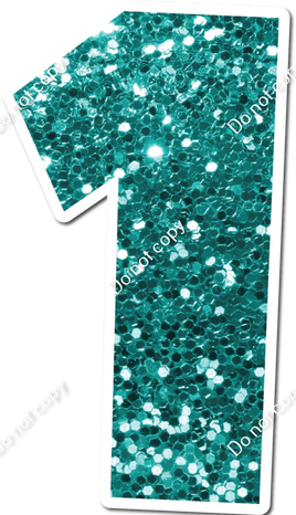 30" Individuals - Teal Sparkle