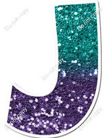 LG 12" Individuals - Teal / Purple Ombre Sparkle