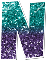 LG 23.5" Individuals - Teal / Purple Ombre Sparkle