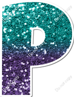 LG 23.5" Individuals - Teal / Purple Ombre Sparkle