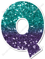 LG 12" Individuals - Teal / Purple Ombre Sparkle