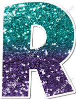 LG 23.5" Individuals - Teal / Purple Ombre Sparkle