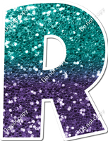 LG 18" Individuals - Teal / Purple Ombre Sparkle