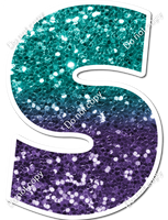 LG 23.5" Individuals - Teal / Purple Ombre Sparkle