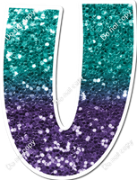 LG 23.5" Individuals - Teal / Purple Ombre Sparkle