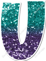 LG 18" Individuals - Teal / Purple Ombre Sparkle