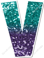 LG 23.5" Individuals - Teal / Purple Ombre Sparkle