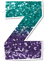 LG 23.5" Individuals - Teal / Purple Ombre Sparkle