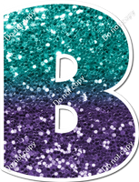 LG 23.5" Individuals - Teal / Purple Ombre Sparkle