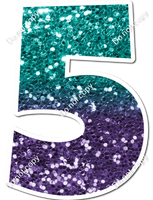 LG 23.5" Individuals - Teal / Purple Ombre Sparkle