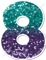 LG 23.5" Individuals - Teal / Purple Ombre Sparkle