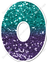 LG 23.5" Individuals - Teal / Purple Ombre Sparkle