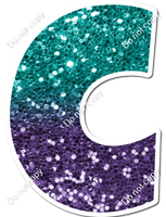 LG 23.5" Individuals - Teal / Purple Ombre Sparkle