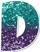 LG 23.5" Individuals - Teal / Purple Ombre Sparkle